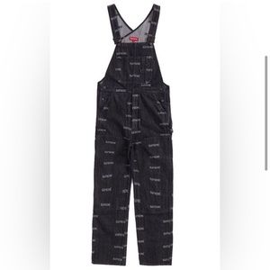 Supreme Logo Denim Overalls